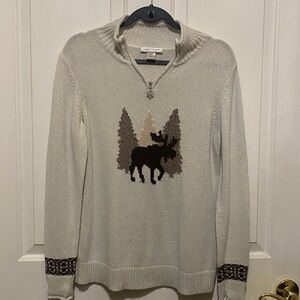 Christopher & Banks Ivory Textured Sweater